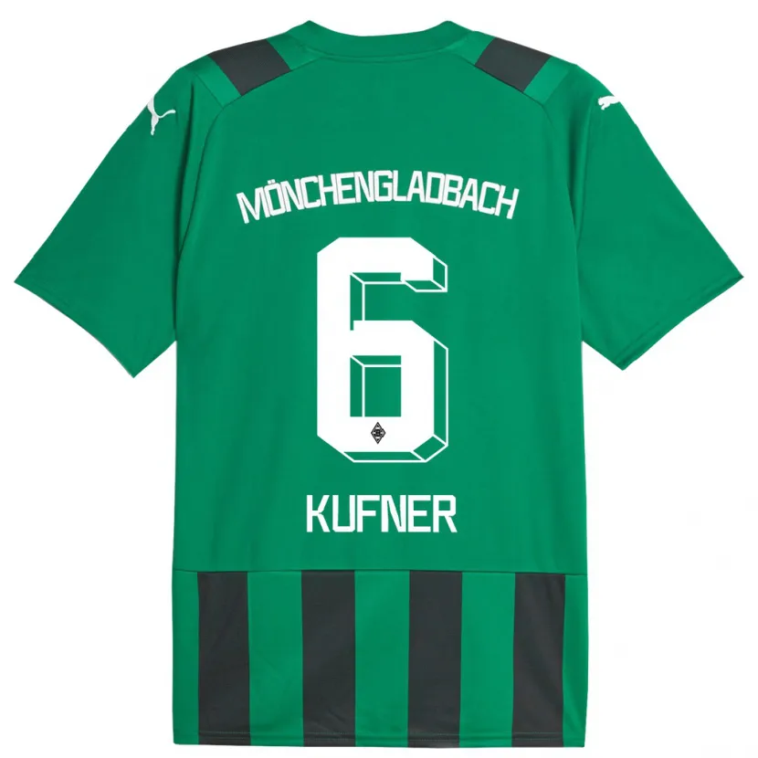 Danxen Hombre Camiseta Anne-Catherine Kufner #6 Verde Negro 2ª Equipación 2023/24 La Camisa