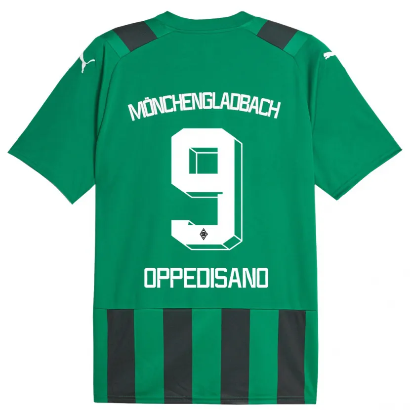 Danxen Hombre Camiseta Valentina Oppedisano #9 Verde Negro 2ª Equipación 2023/24 La Camisa