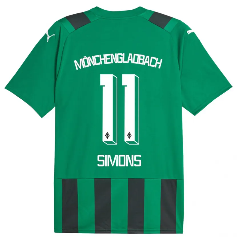 Danxen Hombre Camiseta Kelly Simons #11 Verde Negro 2ª Equipación 2023/24 La Camisa