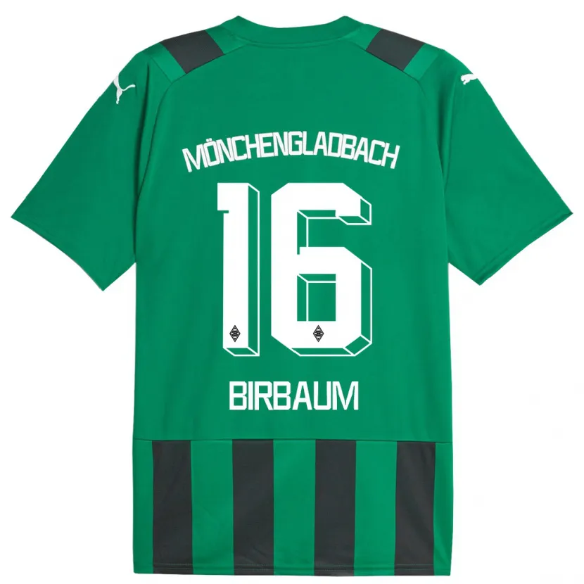 Danxen Hombre Camiseta Anne Birbaum #16 Verde Negro 2ª Equipación 2023/24 La Camisa