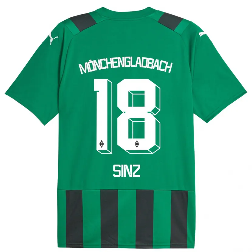 Danxen Hombre Camiseta Michelle Sinz #18 Verde Negro 2ª Equipación 2023/24 La Camisa