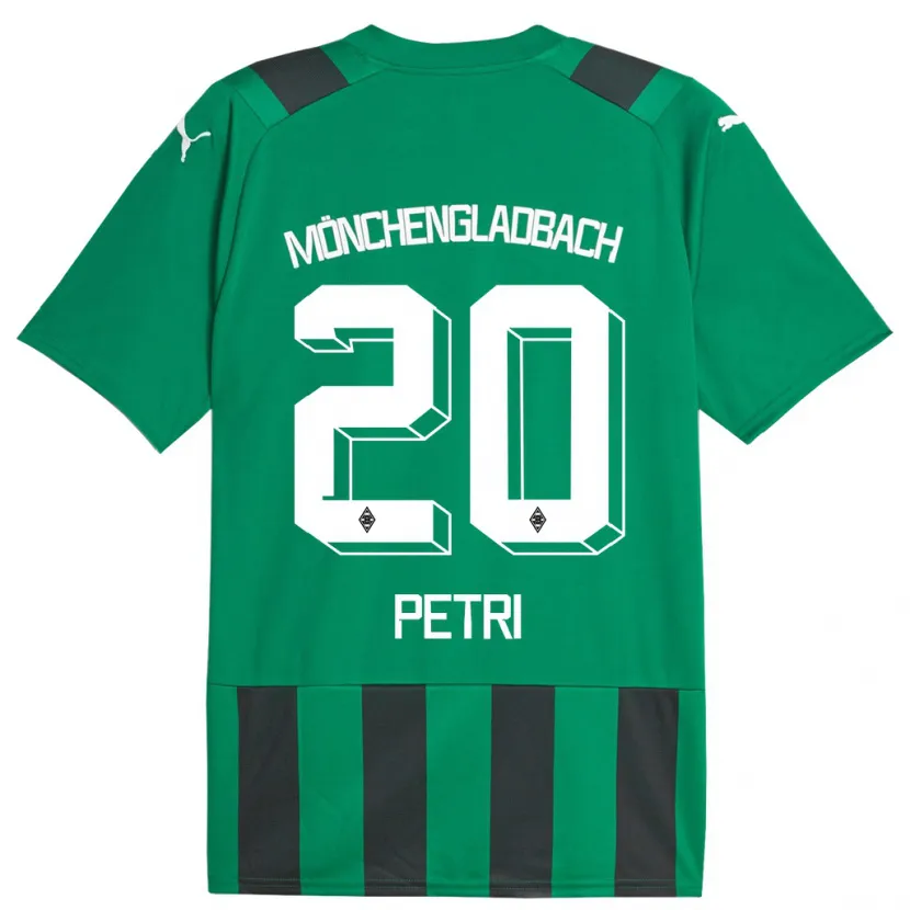 Danxen Hombre Camiseta Paula Petri #20 Verde Negro 2ª Equipación 2023/24 La Camisa