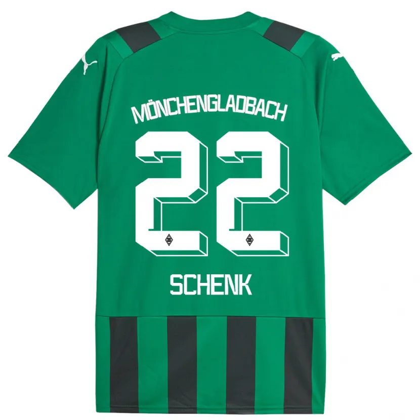 Danxen Hombre Camiseta Isabel Schenk #22 Verde Negro 2ª Equipación 2023/24 La Camisa