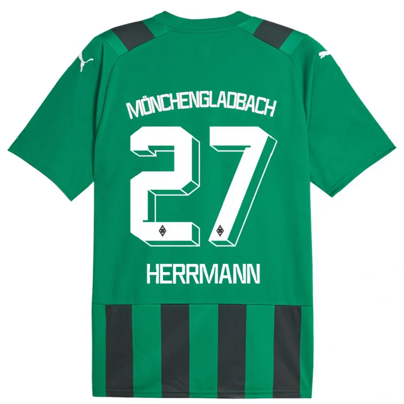 Danxen Hombre Camiseta Michelle Herrmann #27 Verde Negro 2ª Equipación 2023/24 La Camisa