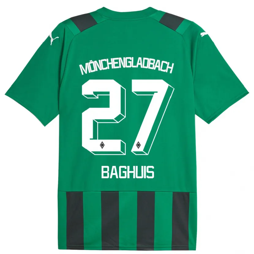 Danxen Hombre Camiseta Chantal Baghuis #27 Verde Negro 2ª Equipación 2023/24 La Camisa