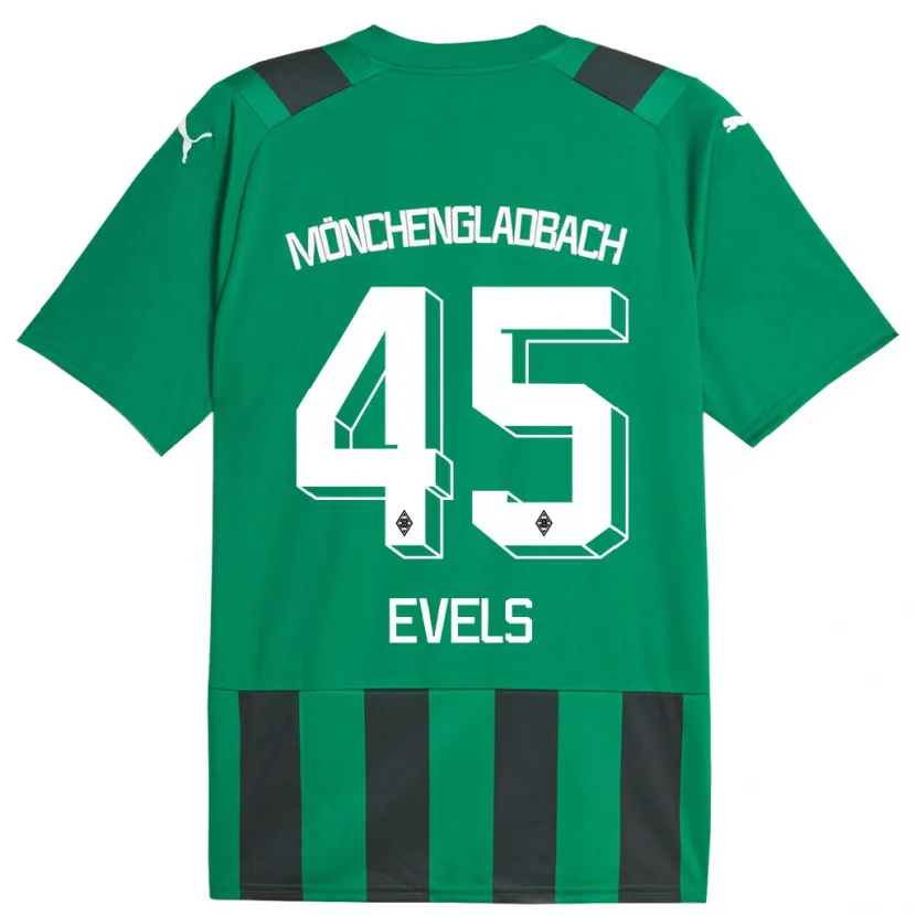 Danxen Hombre Camiseta Emily Evels #45 Verde Negro 2ª Equipación 2023/24 La Camisa