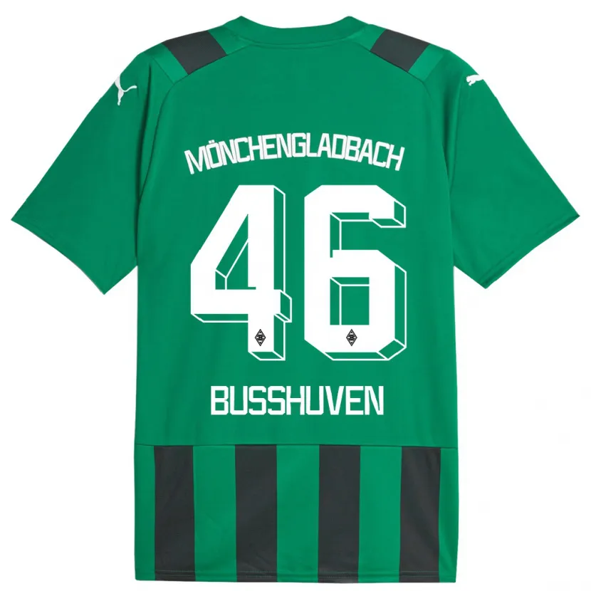 Danxen Hombre Camiseta Alina Busshuven #46 Verde Negro 2ª Equipación 2023/24 La Camisa