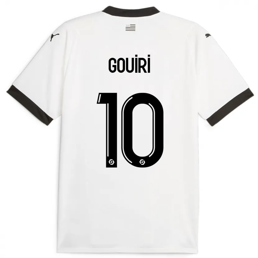 Danxen Hombre Camiseta Amine Gouiri #10 Blanco 2ª Equipación 2023/24 La Camisa