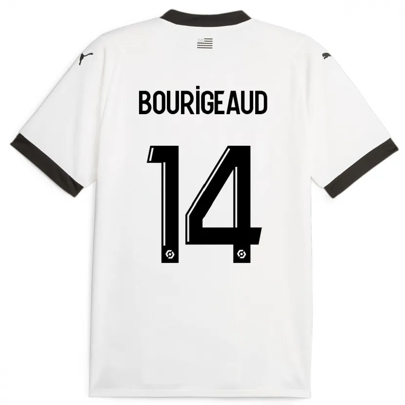 Danxen Hombre Camiseta Benjamin Bourigeaud #14 Blanco 2ª Equipación 2023/24 La Camisa