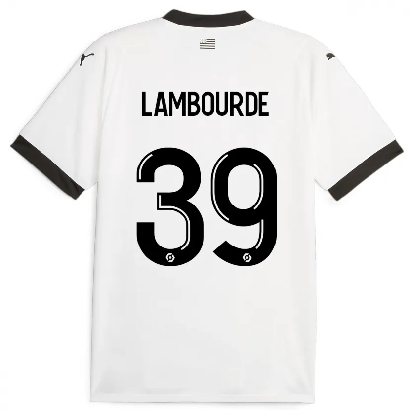 Danxen Hombre Camiseta Mathis Lambourde #39 Blanco 2ª Equipación 2023/24 La Camisa