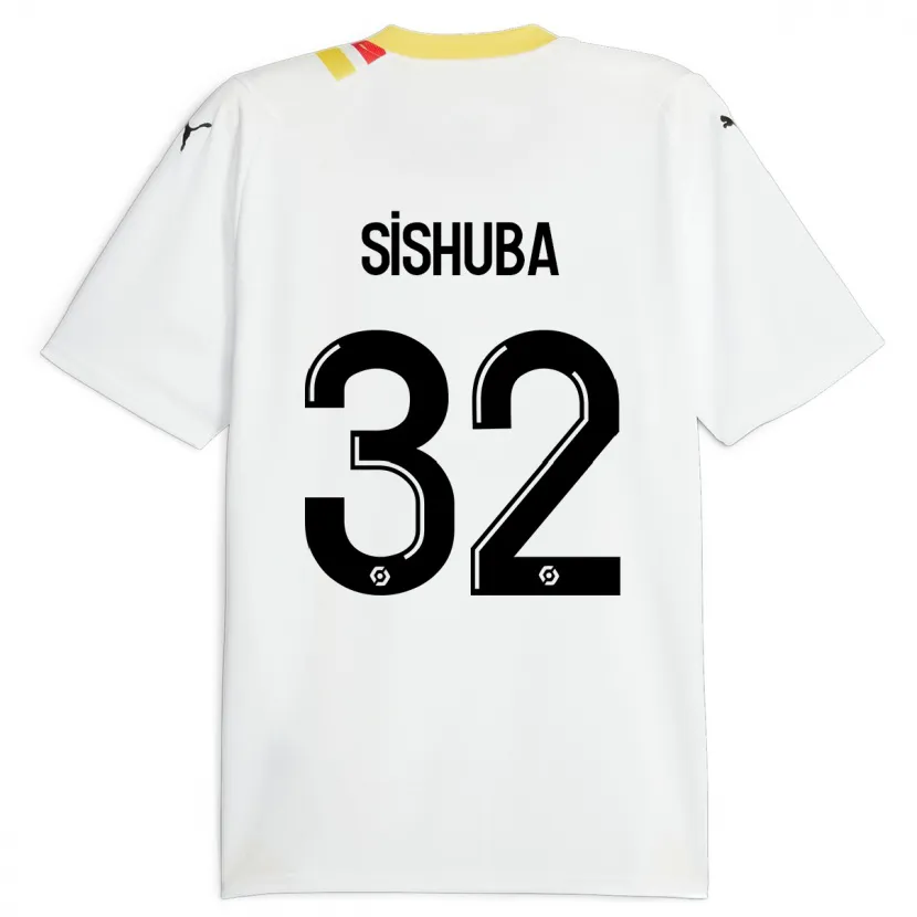 Danxen Hombre Camiseta Ayanda Sishuba #32 Negro 2ª Equipación 2023/24 La Camisa