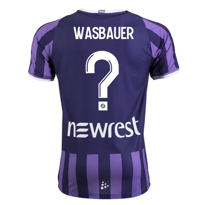 Danxen Hombre Camiseta Nicolas Wasbauer #0 Morado 2ª Equipación 2023/24 La Camisa