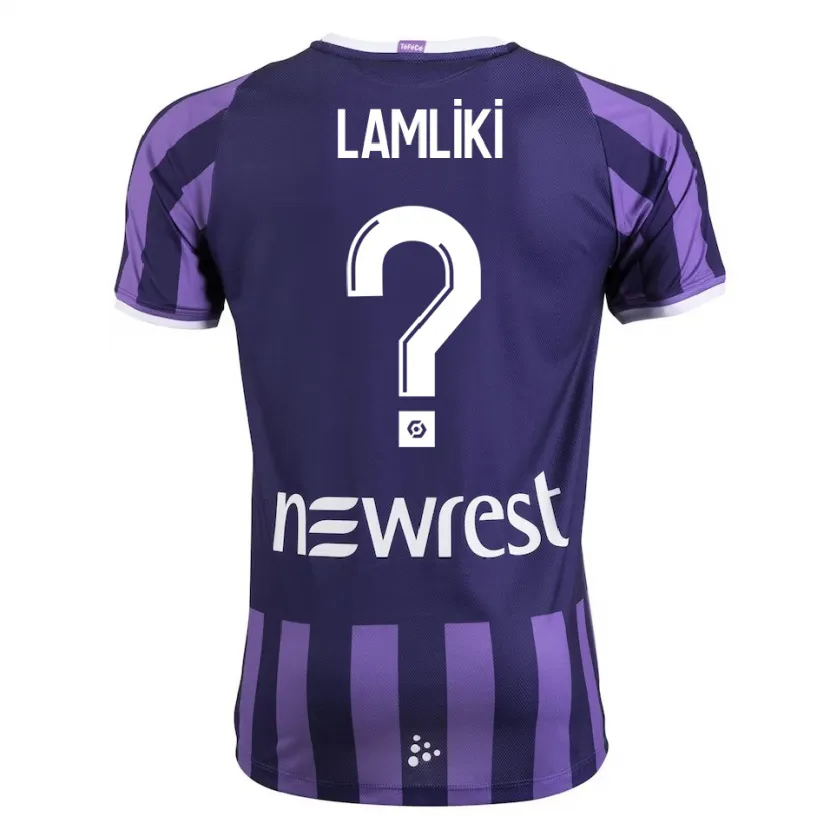 Danxen Hombre Camiseta Nassim Lamliki #0 Morado 2ª Equipación 2023/24 La Camisa