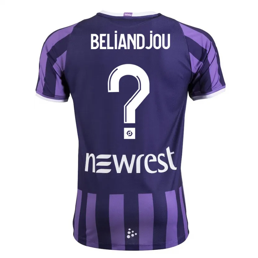 Danxen Hombre Camiseta Ruben Beliandjou #0 Morado 2ª Equipación 2023/24 La Camisa