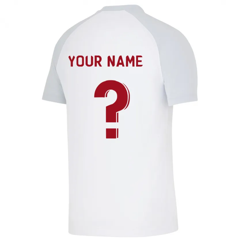 Danxen Hombre Camiseta Su Nombre #0 Blanco 2ª Equipación 2023/24 La Camisa