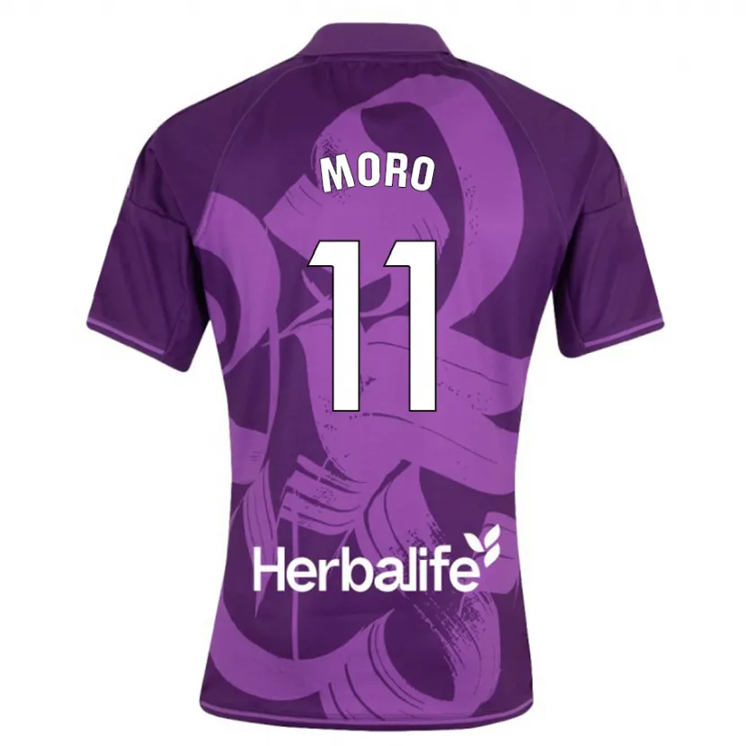 Danxen Hombre Camiseta Raúl Moro #11 Violeta 2ª Equipación 2023/24 La Camisa