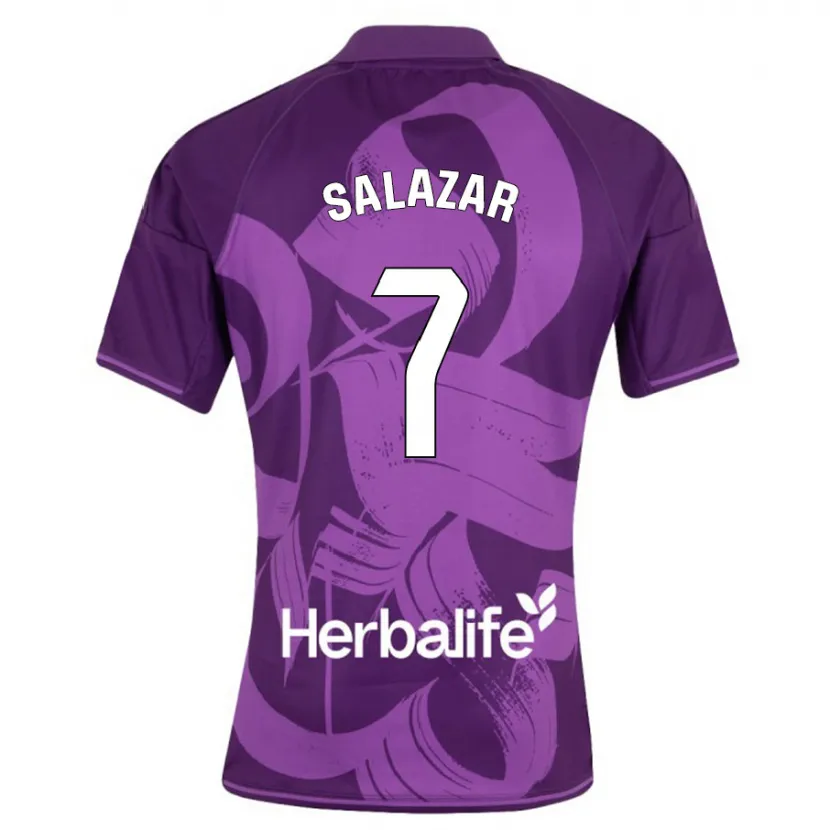 Danxen Hombre Camiseta Israel Salazar #7 Violeta 2ª Equipación 2023/24 La Camisa