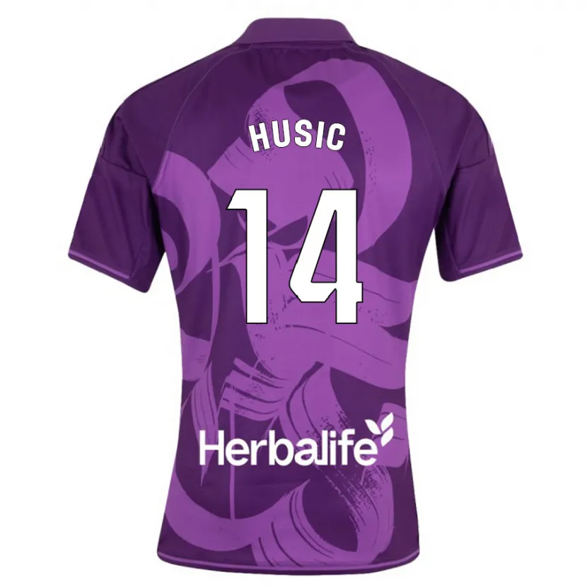 Danxen Hombre Camiseta Salih Husic #14 Violeta 2ª Equipación 2023/24 La Camisa