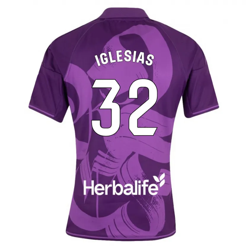 Danxen Hombre Camiseta Koke Iglesias #32 Violeta 2ª Equipación 2023/24 La Camisa