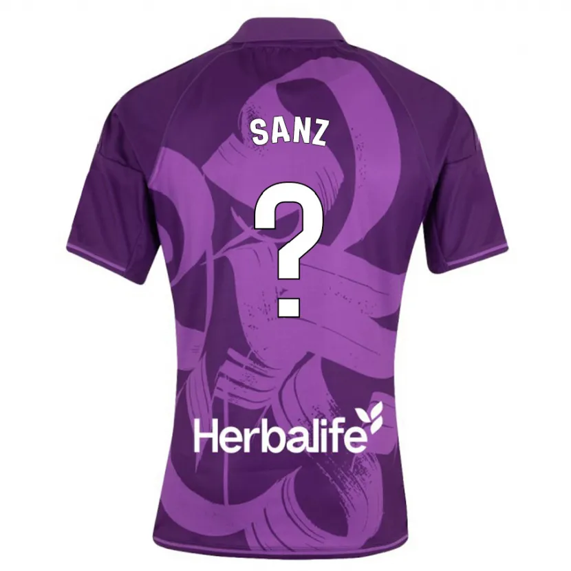 Danxen Hombre Camiseta David Sanz #0 Violeta 2ª Equipación 2023/24 La Camisa