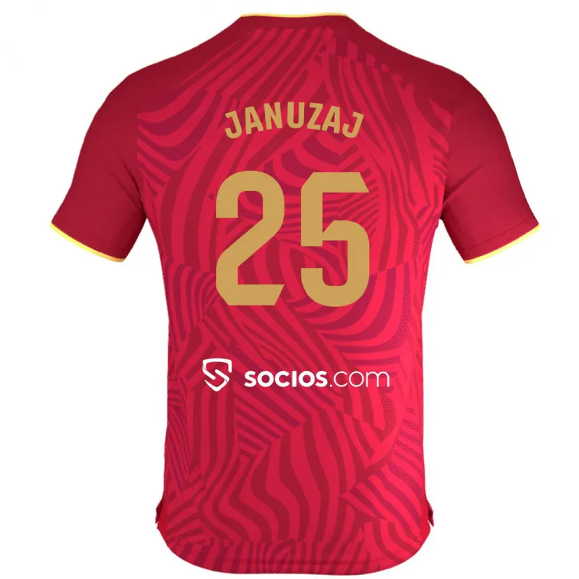 Danxen Hombre Camiseta Adnan Januzaj #25 Rojo 2ª Equipación 2023/24 La Camisa