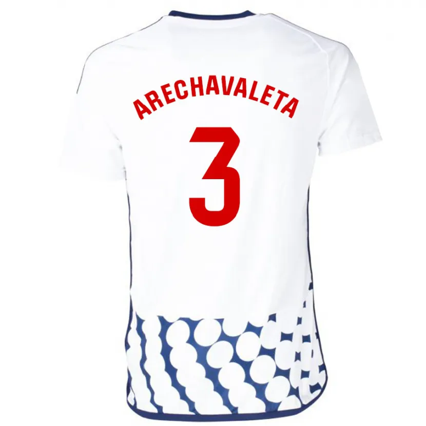 Danxen Hombre Camiseta Jorge Arechavaleta #3 Blanco 2ª Equipación 2023/24 La Camisa