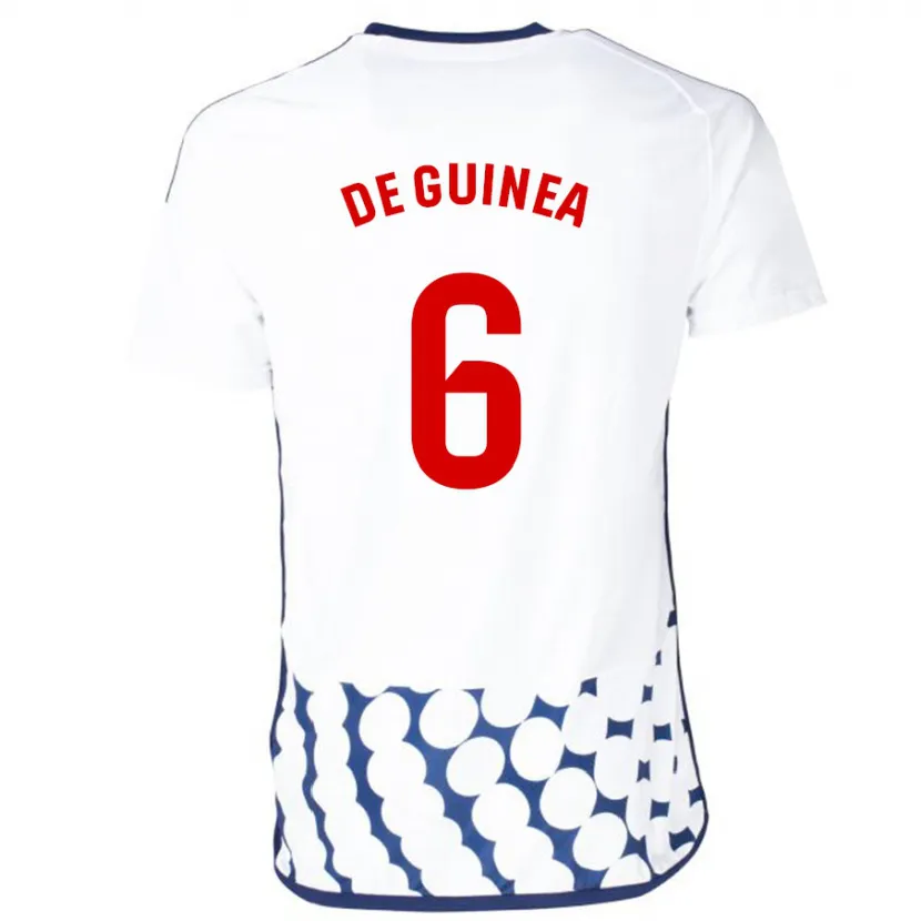 Danxen Hombre Camiseta Asier Ortiz De Guinea #6 Blanco 2ª Equipación 2023/24 La Camisa