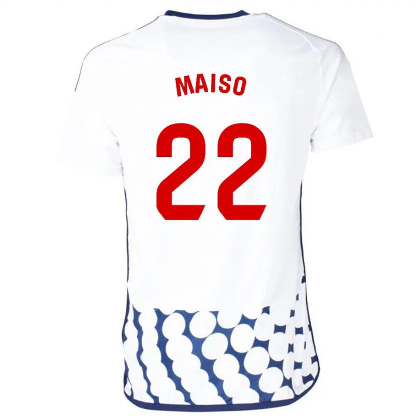 Danxen Hombre Camiseta Álvaro Maiso #22 Blanco 2ª Equipación 2023/24 La Camisa