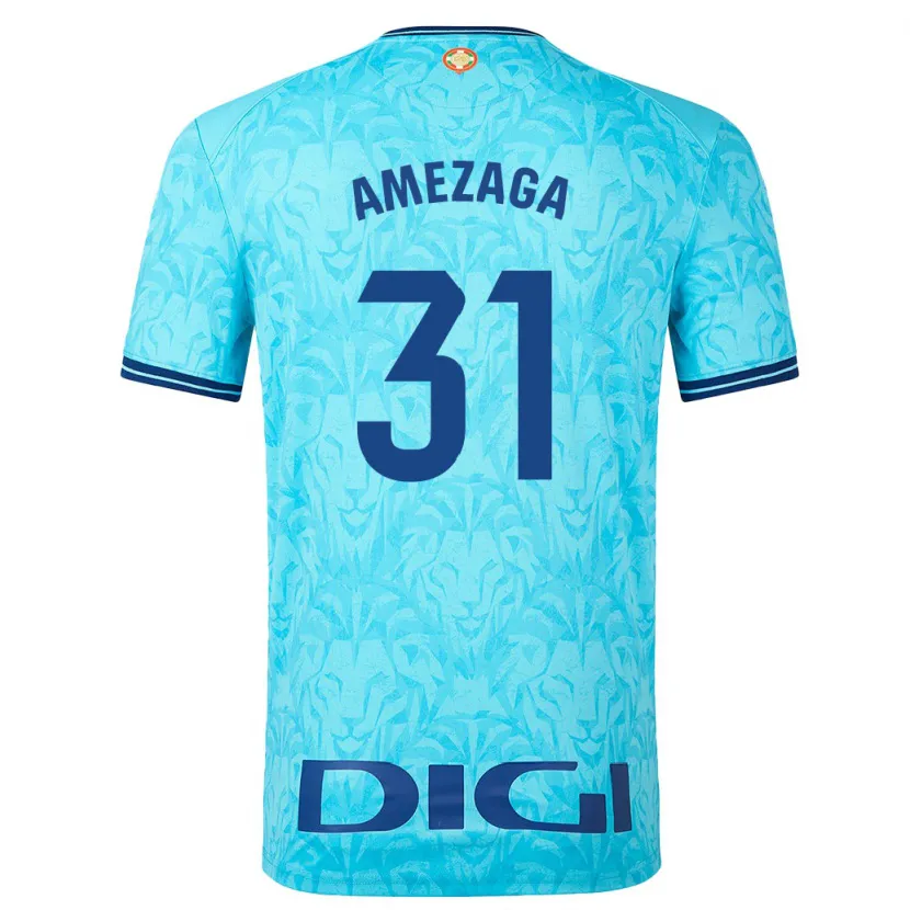 Danxen Hombre Camiseta Jone Amezaga #31 Cielo Azul 2ª Equipación 2023/24 La Camisa