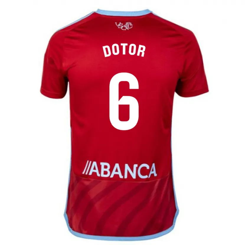 Danxen Hombre Camiseta Carlos Dotor #6 Rojo 2ª Equipación 2023/24 La Camisa