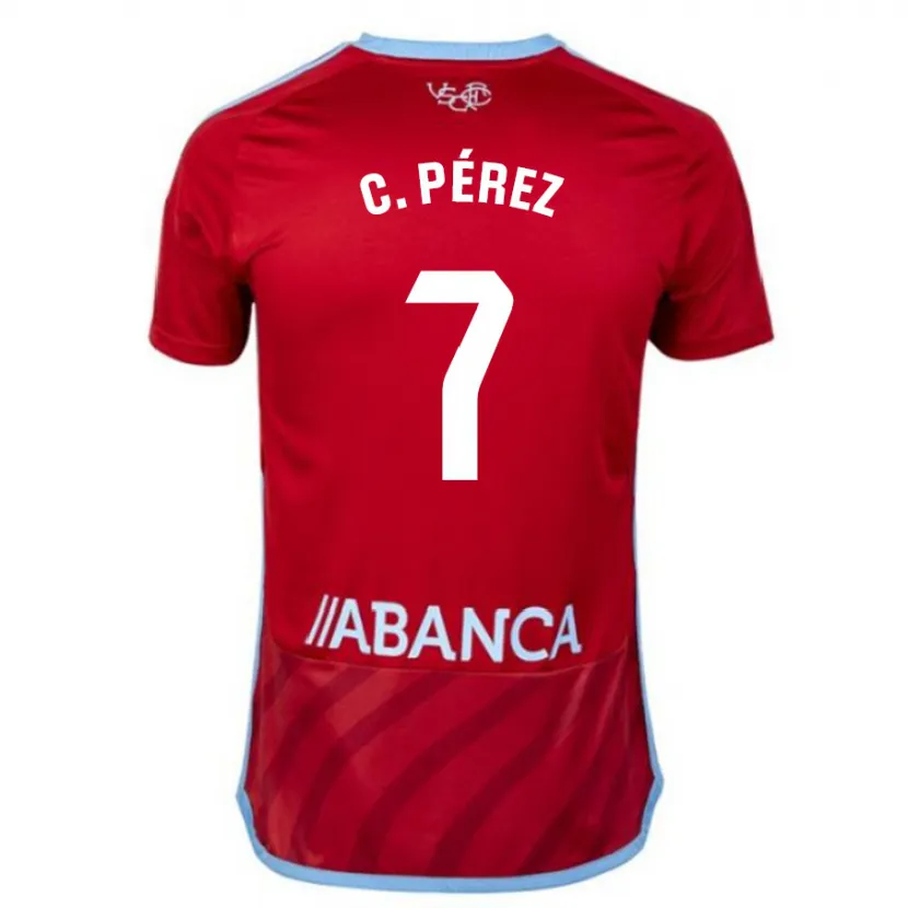 Danxen Hombre Camiseta Carles Pérez #7 Rojo 2ª Equipación 2023/24 La Camisa