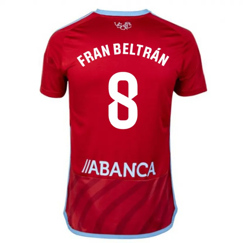 Danxen Hombre Camiseta Fran Beltrán #8 Rojo 2ª Equipación 2023/24 La Camisa