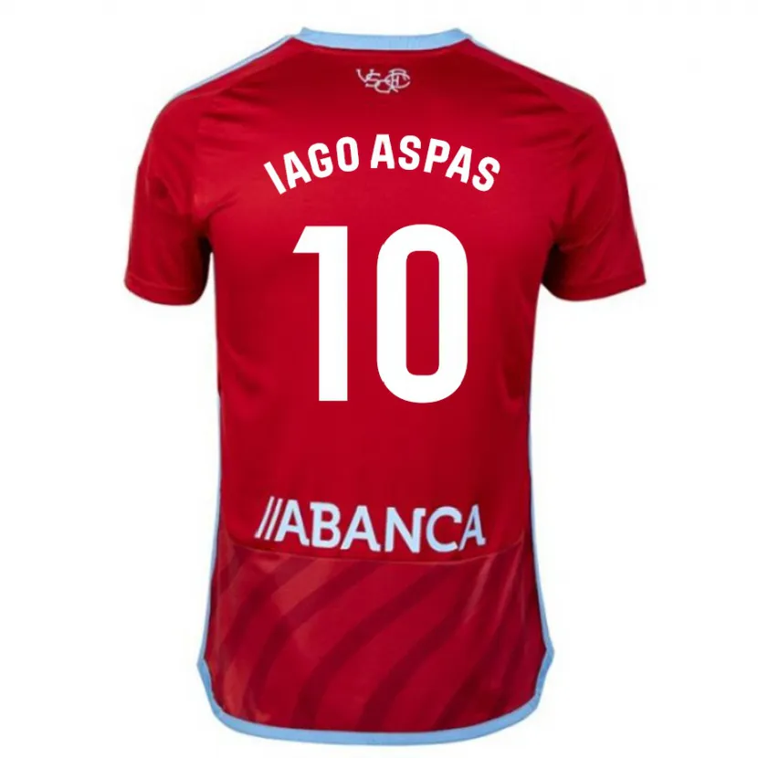 Danxen Hombre Camiseta Iago Aspas #10 Rojo 2ª Equipación 2023/24 La Camisa