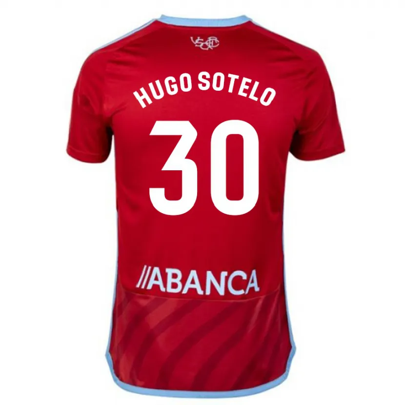 Danxen Hombre Camiseta Hugo Sotelo #30 Rojo 2ª Equipación 2023/24 La Camisa