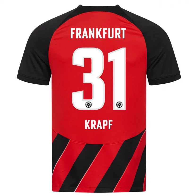 Danxen Mujer Camiseta Maximilian Krapf #31 Negro Rojo 1ª Equipación 2023/24 La Camisa