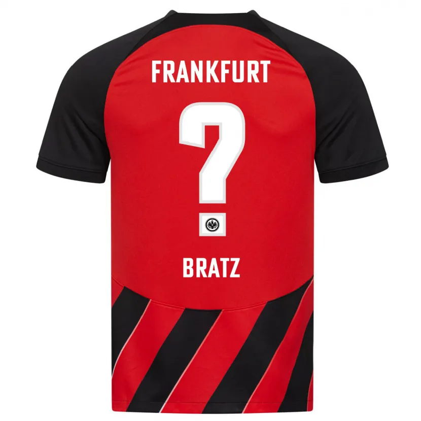 Danxen Mujer Camiseta Julian Brätz #0 Negro Rojo 1ª Equipación 2023/24 La Camisa