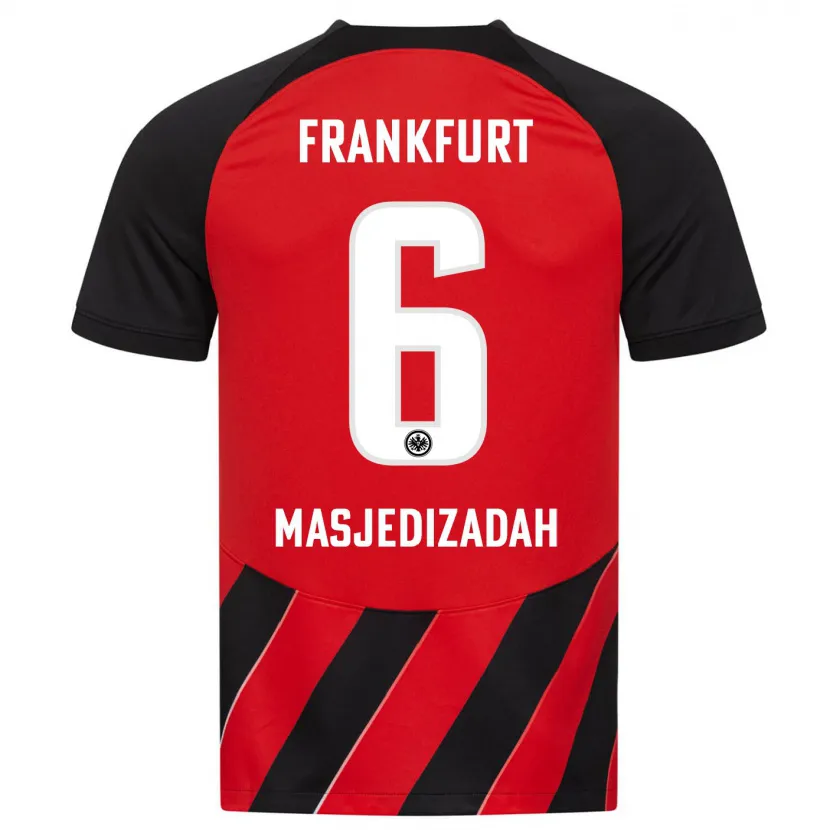 Danxen Mujer Camiseta Abolfazl Masjedizadah #6 Negro Rojo 1ª Equipación 2023/24 La Camisa