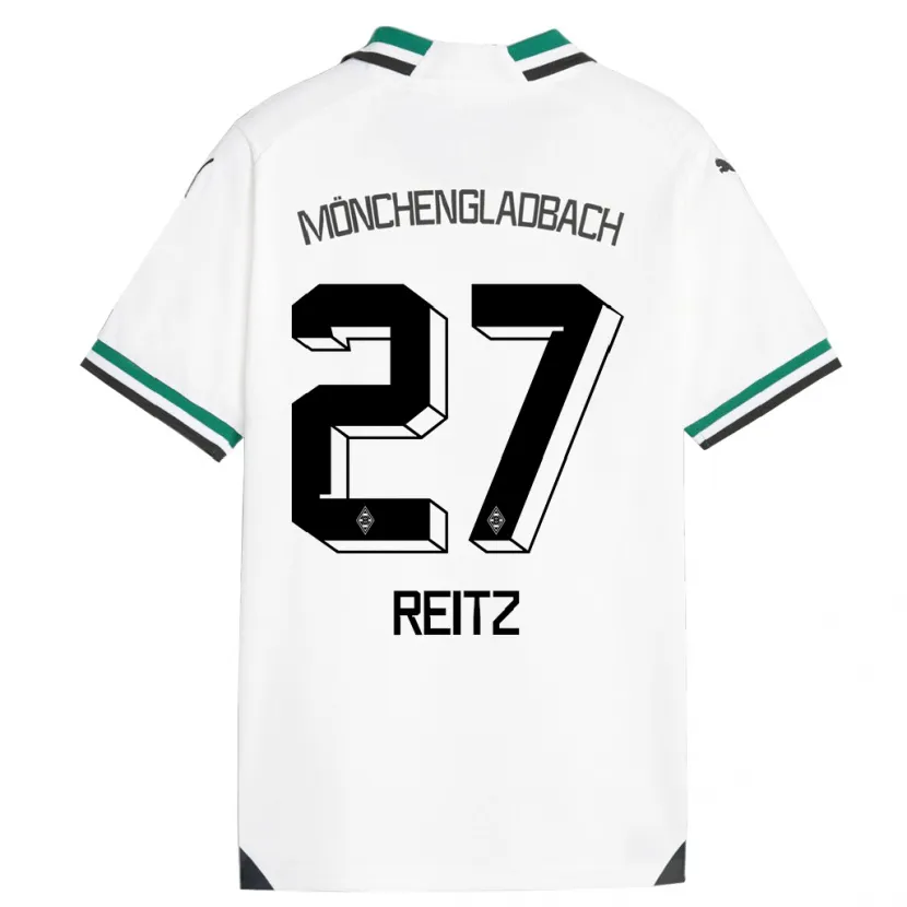 Danxen Mujer Camiseta Rocco Reitz #27 Blanco Verde 1ª Equipación 2023/24 La Camisa