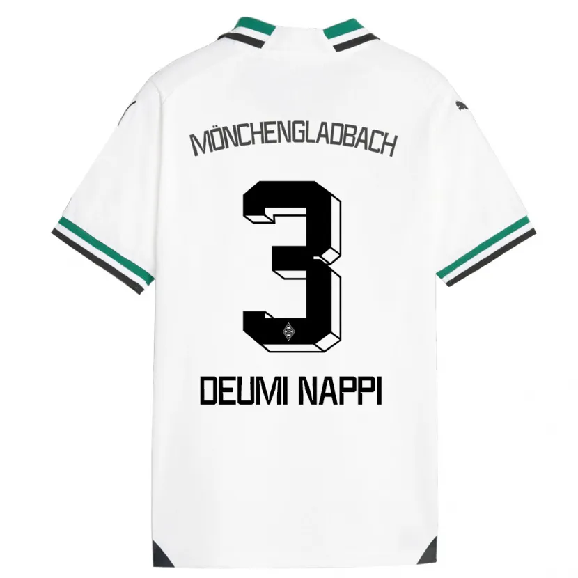 Danxen Mujer Camiseta Dimitrie Deumi Nappi #3 Blanco Verde 1ª Equipación 2023/24 La Camisa