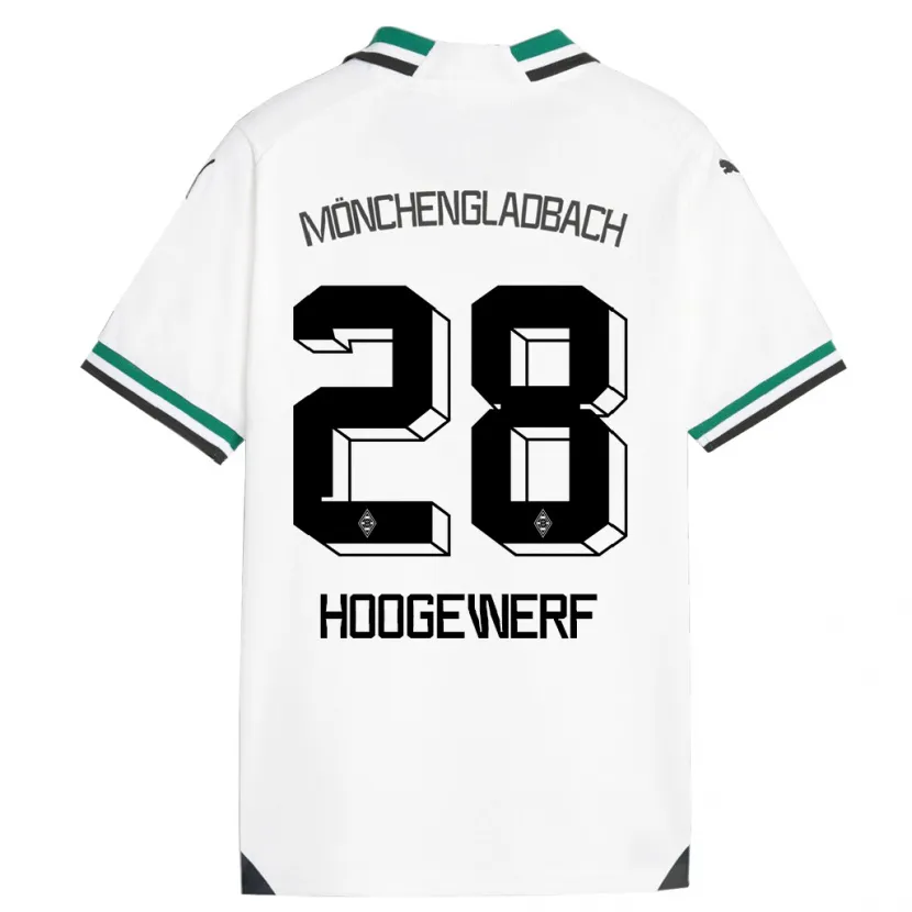 Danxen Mujer Camiseta Dillon Hoogewerf #28 Blanco Verde 1ª Equipación 2023/24 La Camisa