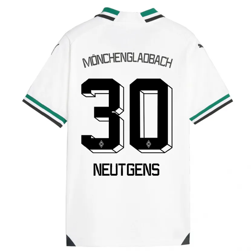 Danxen Mujer Camiseta Maximilian Neutgens #30 Blanco Verde 1ª Equipación 2023/24 La Camisa