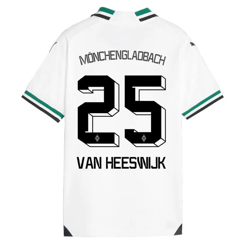 Danxen Mujer Camiseta Amber Van Heeswijk #25 Blanco Verde 1ª Equipación 2023/24 La Camisa