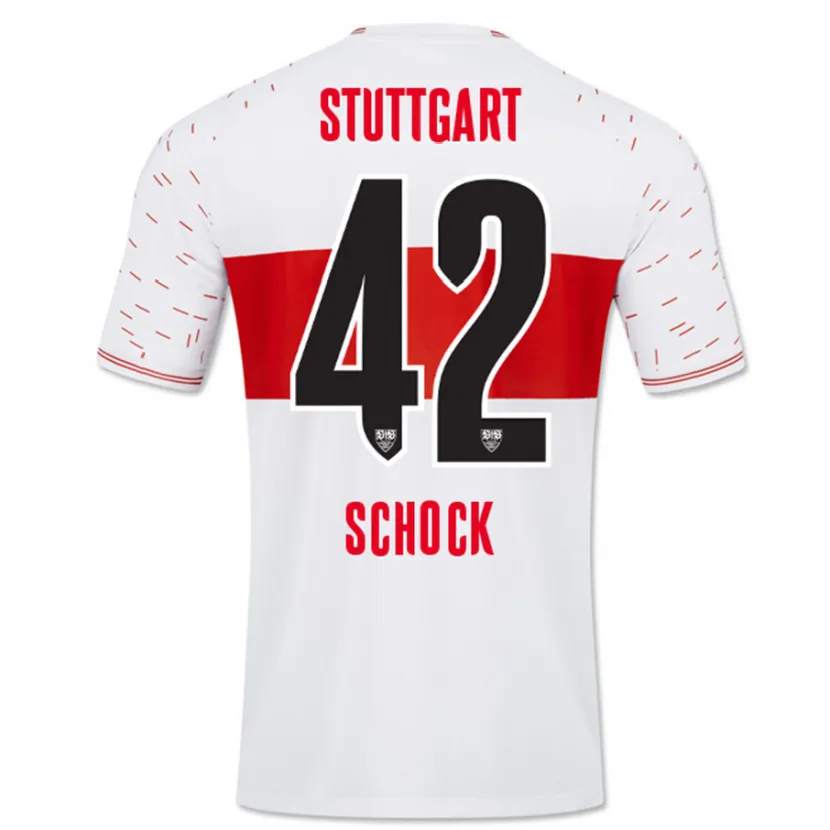 Danxen Mujer Camiseta Florian Schock #42 Blanco 1ª Equipación 2023/24 La Camisa