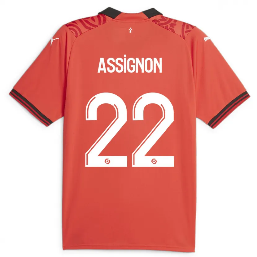 Danxen Mujer Camiseta Lorenz Assignon #22 Rojo 1ª Equipación 2023/24 La Camisa