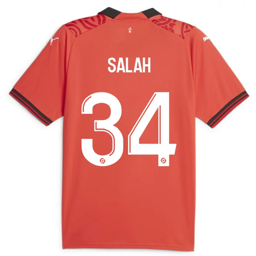 Danxen Mujer Camiseta Ibrahim Salah #34 Rojo 1ª Equipación 2023/24 La Camisa