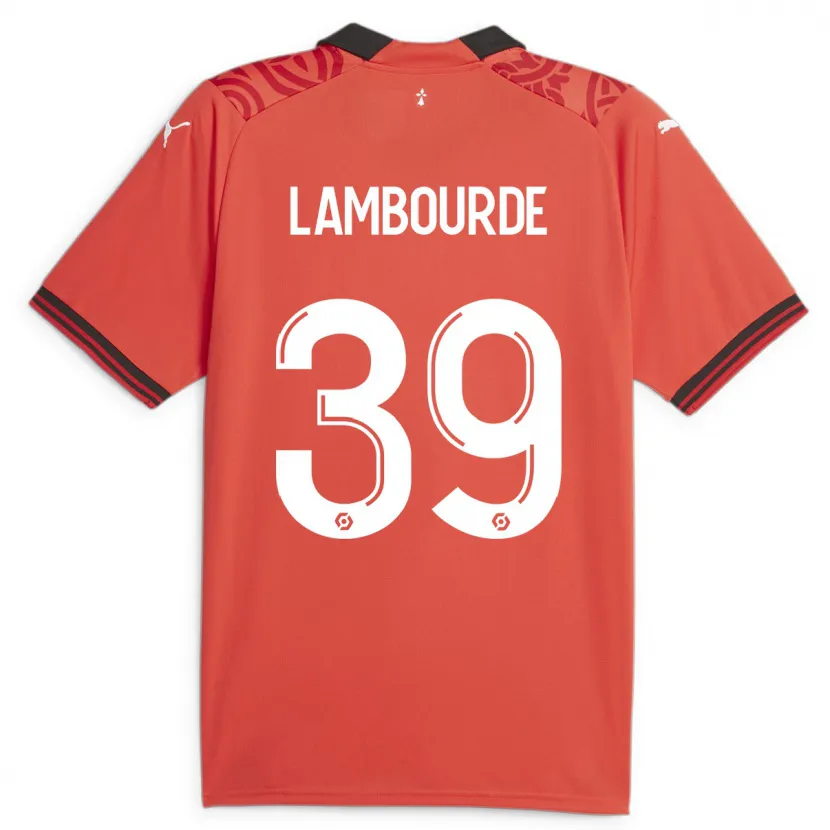 Danxen Mujer Camiseta Mathis Lambourde #39 Rojo 1ª Equipación 2023/24 La Camisa