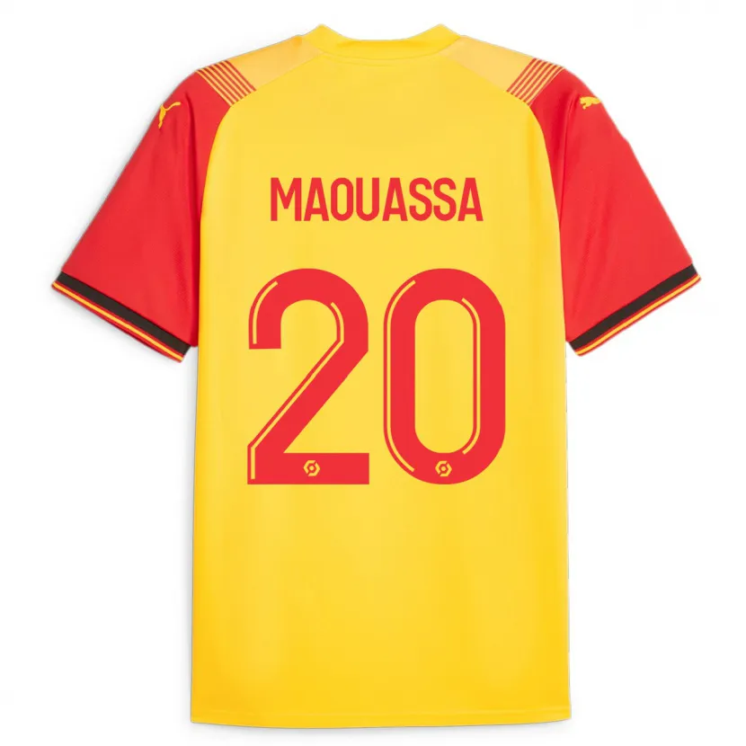 Danxen Mujer Camiseta Faitout Maouassa #20 Amarillo 1ª Equipación 2023/24 La Camisa