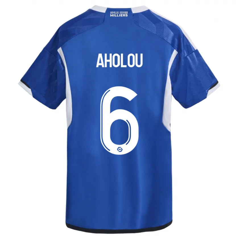 Danxen Mujer Camiseta Jean-Eudes Aholou #6 Azul 1ª Equipación 2023/24 La Camisa