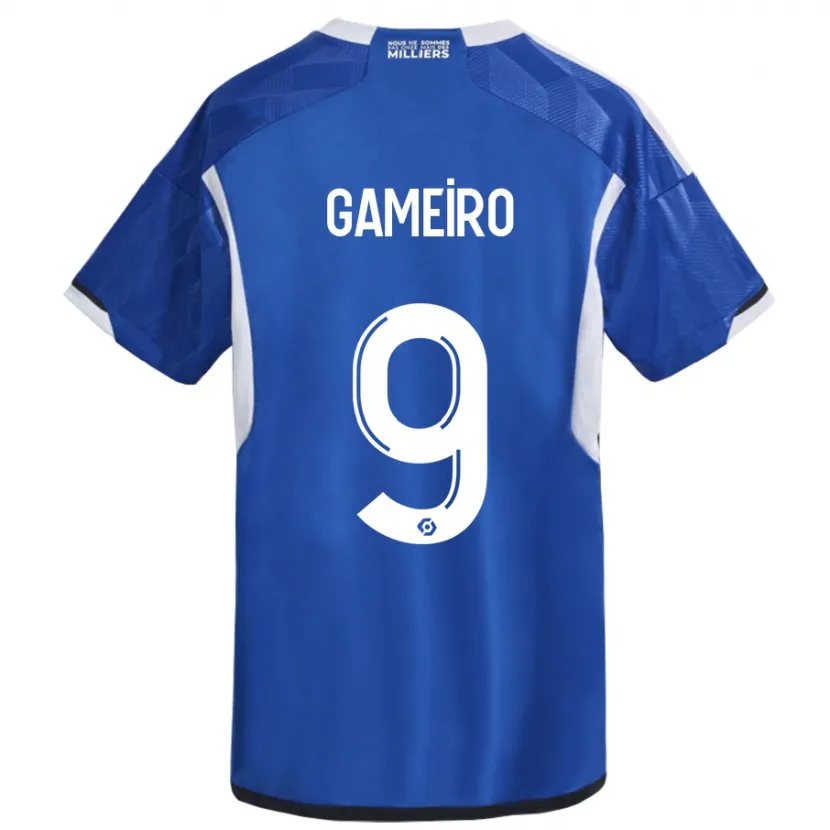 Danxen Mujer Camiseta Kévin Gameiro #9 Azul 1ª Equipación 2023/24 La Camisa