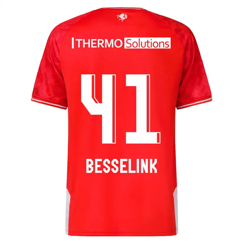 Danxen Mujer Camiseta Gijs Besselink #41 Rojo 1ª Equipación 2023/24 La Camisa